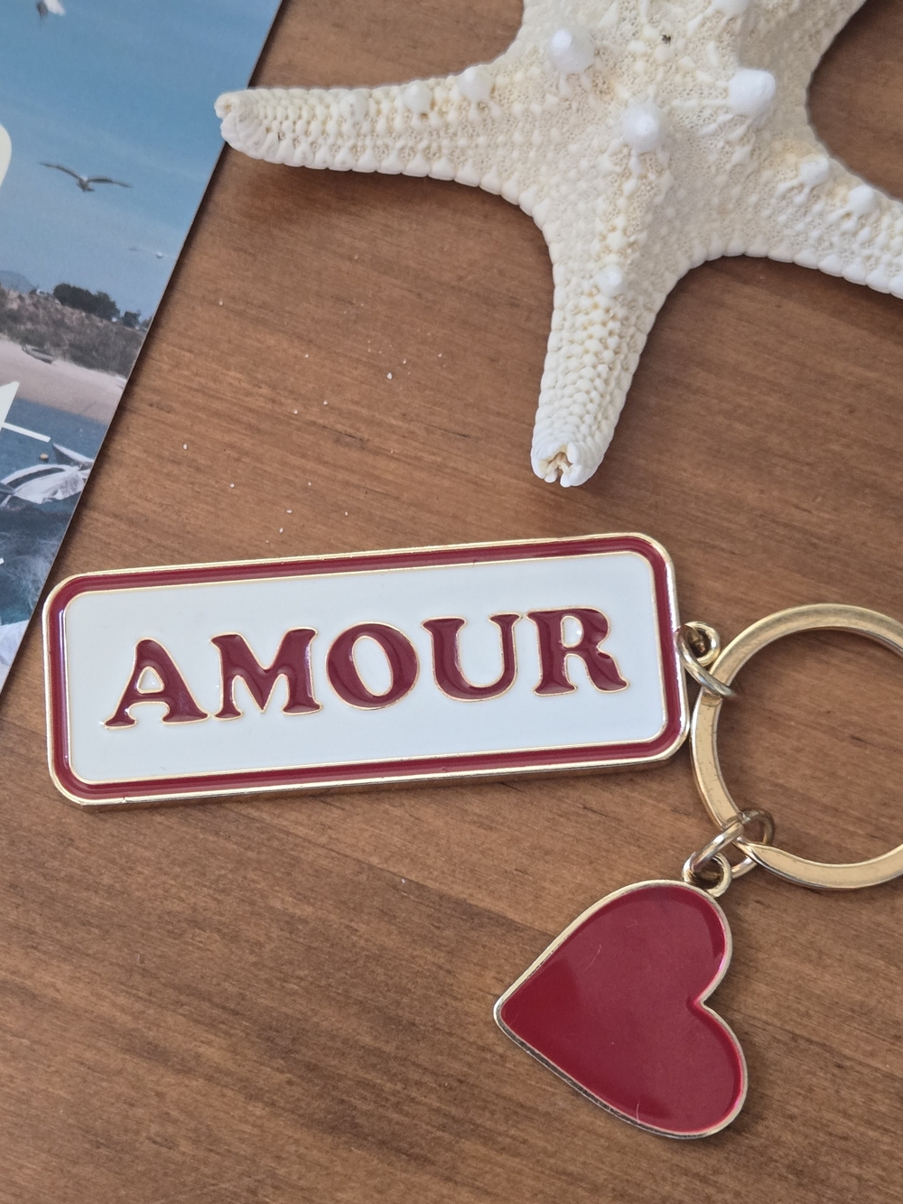 Sezane Amour Keychain with Heart Charm - Picture 2 of 4
